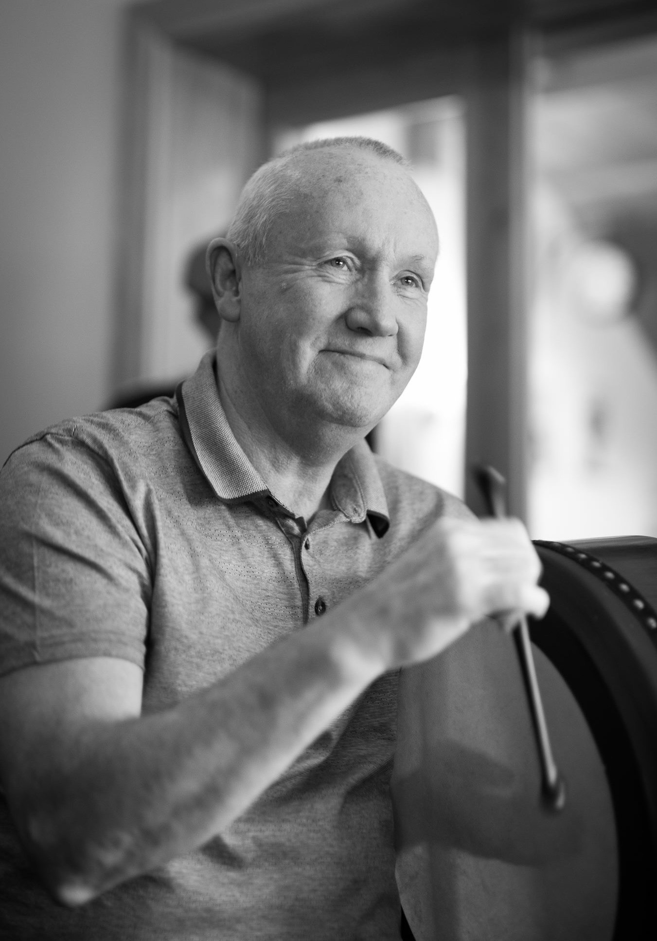 Andrew Wilson with bodhran